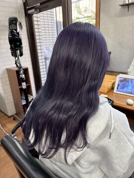 ビス リアン 川口店(Vis lien) ナチュラルブルーブラック艶感ストレート美肌透明感ブルーカラー