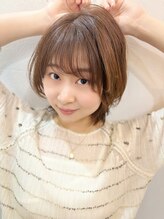 キンヘアストア(KIN hair store) 小顔くびれレイヤーボブ×シースルーバング