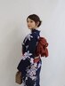 【夏限定】浴衣着付け+ヘアセット　￥5.500- 