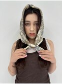 大人美人艶カラーベージュ小顔カット透明感レイヤーロング