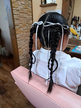 ヘアーメイク ラプティ(Hair Make Lapetit) 多少のことでは崩れません!体育祭ツインテール
