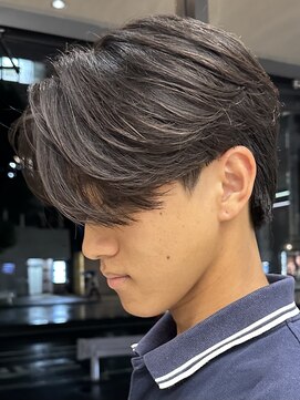 カルム(kalm) メンズセンターパートウルフセンターパートニュアンスパーマ襟足