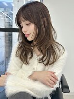 ユーフォリア 渋谷グランデ(Euphoria SHIBUYA GRANDE)&nbsp;レイヤーカット　ヘーゼルベージュ　顔まわりカット