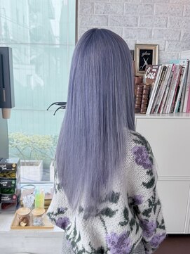 ヘアー アレス(hair ales) 大人ガーリー ブリーチ ラベンダーカラー