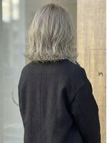 ニコリヘアワークス(nicori hair works)&nbsp;ボブ×外ハネ×シアーベージュ2