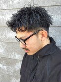 MEN’S HAIR/波巻きツイストスパイラル/リバースセンターパート