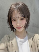 ヴェイン 渋谷(vain)&nbsp;20代ボブ内巻きボブアッシュベージュ