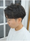 【シャドウパーマ】メンズ、ソフトツイスト、ゆるパーマ、横浜駅