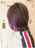 ソフトウルフ×お洒落インナーカラー