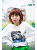 『WAKU』ボブに毛先だけパーマ　ふんわりカール
