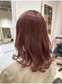 salon styleブリーチonピンク