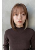 大人可愛い前髪/ミディアム/ボブ/20代30代/原宿/表参道