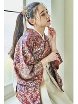 ヘアセットサロンシャルメ 梅田店(Hair Make Salon CHARMER)&nbsp;卒業式に袴ヘアタイトポニー