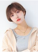 【Gallica】耳掛けショート/似合わせカット/透明感ベージュ