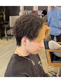 センターパート+フェイスフレーミング