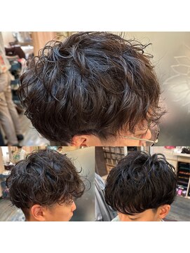 銀座マツナガ 浅草店 ナチュラルソフトカールパーマツーブロックマッシュ