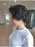 ウェーブショートボブ/ショートカット/ウェーブヘア/30代/40代