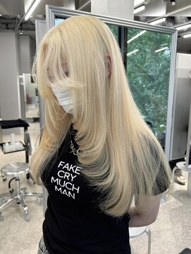 ペレ 梅田(PELE) 前髪/アンブレラカラー/こなれミディ/イメチェン/ウェーブパーマ