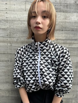 トリッカ シブヤ(TRICCA SHIBUYA) ぱつんとボブ/顔まわりカット/ハイトーンボブ/姫カット