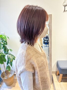 メルト 吉祥寺(melt) 【宮本】外ハネくびれボブオレンジベージュカラー20代30代40代