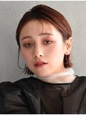 20代30代大人可愛いエアリーボブラベンダーベージュ透明感