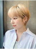 丸みショートハイトーンマッシュ丸み絶壁解消K20250811