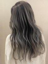 オーブヘアーカイア 沖縄南風原店(AUBE HAIR kaia) 【AUBE HAIR】ダークアッシュハイライト_ウェーブパーマ