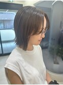 大人可愛いくびれボブ髪質改善ナチュラルブラウン20代～50代
