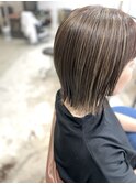【大人ハイライト&切りっぱなしボブ】