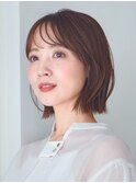 外ハネボブ　レイヤー　美髪　イメチェン　前髪　20代30代40代