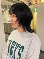 カフ(CAF)&nbsp;【大阪/心斎橋】ウルフレイヤーカット×ブルーブラック
