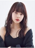 【over hair】ラベンダーブラウン×コテ巻き風パーマ