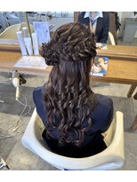 フラム(fulam)&nbsp;編み込みサイドハーフアップ