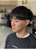 マッシュセンターパートフェザーパーマ