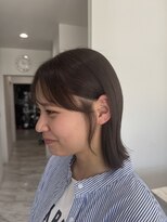 ビューティーサロン クロス(CROSS)&nbsp;切りっぱなしバブ/顔周りカット／ショコラブラウン
