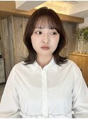 ミディアムレイヤー×柔らかブラウン