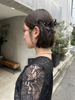 オムズ 大須店(OM's)&nbsp;ボブ/リボンアレンジ/お呼ばれヘア/ヘアアレンジ