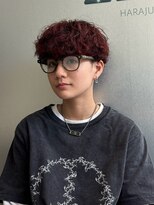 ウーズ ハラジュク(Ooze.HARAJUKU) ハッシュカットグレージュデザインカラーツートーンカラー原宿
