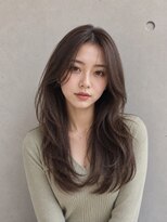 ラックスビーギャラリー なんば駅前店(LUXBE GALLERY) 髪質改善 グレージュ くびれレイヤーロング