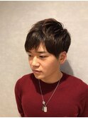 【&WORKS】メンズツーブロックマッシュショートレイヤー