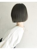 【Marl】オリーブグレージュカラーのシンプルボブ☆