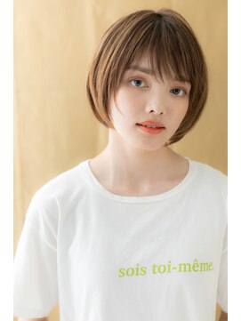 カバーヘア ブリス 川口(COVER HAIR bliss) ブリーチオンカラー前下がりボブショートT2川口10代20代30代