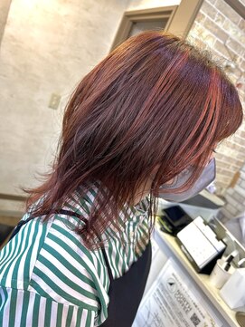 ヘアーリゾートガーデンバイトロント 船橋法典店(Hair Resort Garden by Toronto) ハイライト×オレンジ【船橋、西船橋、市川大野、新船橋、塚田】