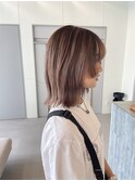ミルクティーベージュダブルカラーインナーカラーケアブリーチ