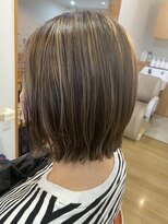 エス ハート オブ ヘアー 名東店(Heart of HAIR)&nbsp;切りっぱなしボブ&ハイライトカラー