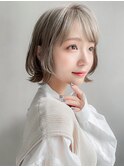 艶感薄めバングナチュラルカール美髪似合わせカット前髪