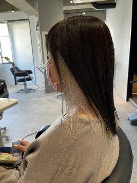 アディクト 綾瀬(ADDICT) インナーカラー　ホワイトベージュ