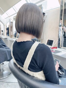 ロンドミラー 博多店(Lond Mirror) 小顔丸みショート/ブリーチなし透明感カラー/博多