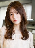 ☆レイヤーカット毛先ワンカールくせ毛風カール薄めバングデジパ