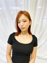 エミュ 天文館店(eMu)&nbsp;オレンジcolor ぱつっとボブ